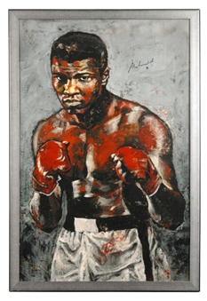 Muhammad Ali Signed Huge Stephen Holland Canvas